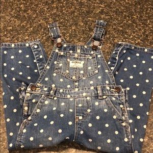 Size 24 months Oshkosh denim overalls.